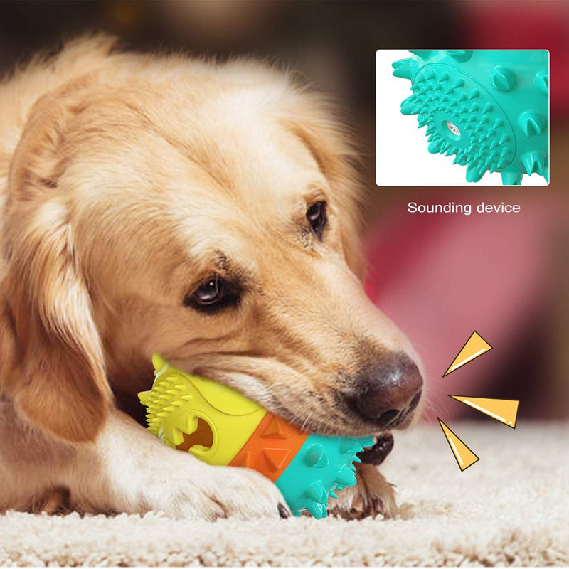 Durable Dog Chew Toys, Dog Chew Toothbrush Toys with Teeth Cleaning and Food Dispensing Features, Interactive Toys with Cotton Rope for Medium Large Dogs by JZF (green ＆ yellow) green ＆ yellow - PawsPlanet Australia