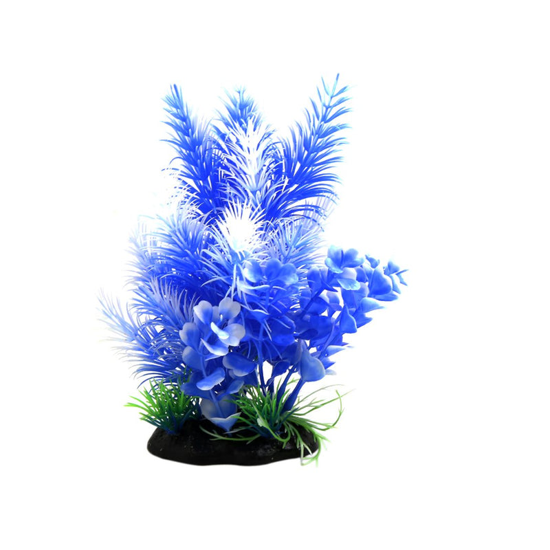 [Australia] - uxcell White Blue Plastic Plant Ornament Aquarium Terrarium Decoration for Reptiles and Amphibians 