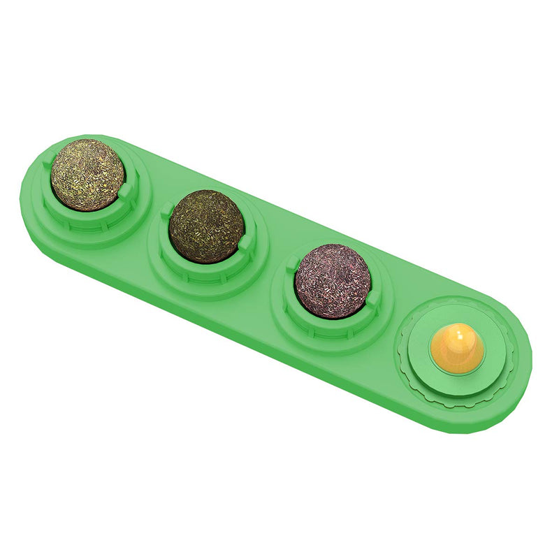 NCONCO Catnip Balls, Cats Lick Toy 100% Natural Catnip Edible Balls Licking Treats Toy for Cats Kitten Green - PawsPlanet Australia