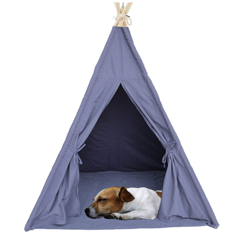 Large Dog Teepee Tent for Dogs, Large Dogs Tents Bed with Mat for Dogs Cats, 36inches Large Pet Teepee with Stablilizer & Blackboard 07H Dog Teepee - PawsPlanet Australia