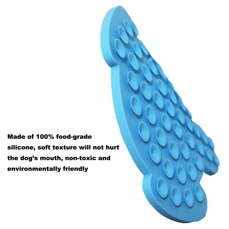 SUOXU Dog Lick Mats,Pet Slow Feeder Dog Lick Pad,Bath Lick Pad Perfect For Dogs and Cats to Serve Treats, Yogurt, or Peanut Butter (Blue) Blue - PawsPlanet Australia