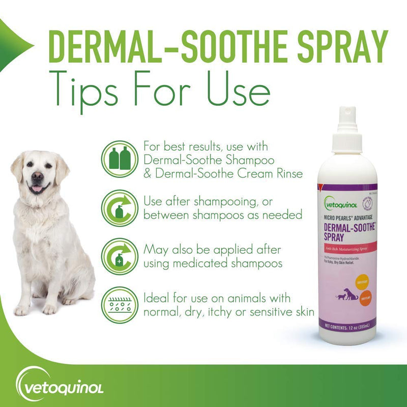 Vetoquinol MPA Dermal-Soothe Anti Itch Pet Spray, 12oz - PawsPlanet Australia