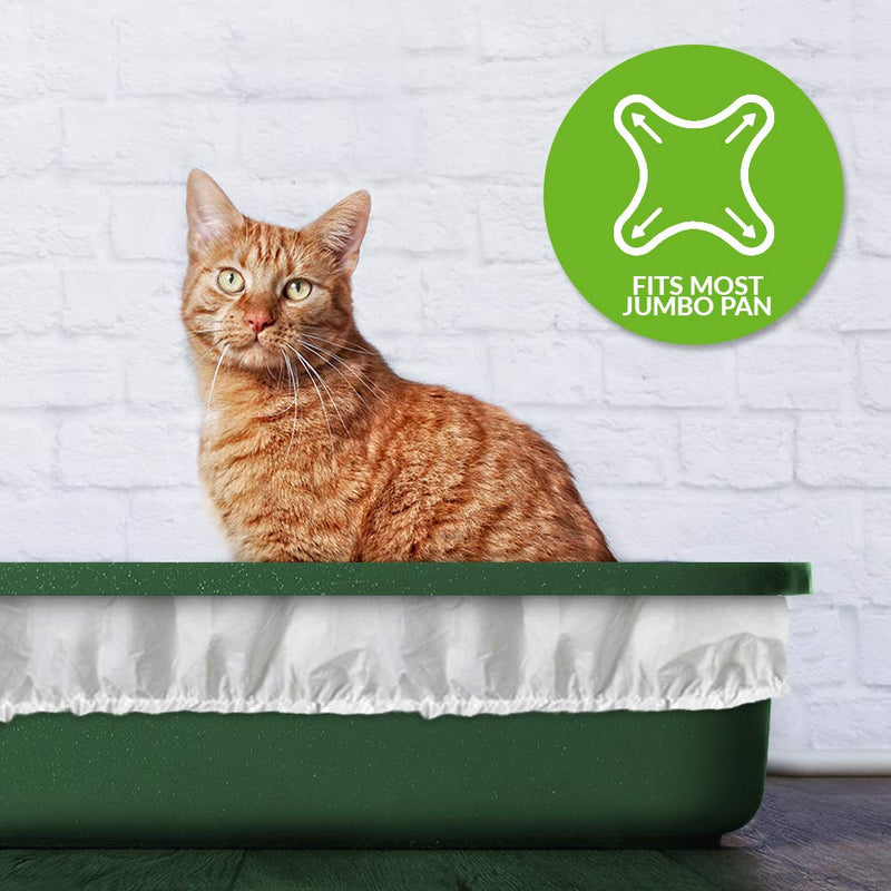 Alfapet Kitty Cat Pan Litter Box Disposable, Elastic Liners-5-Pack-For Extra-Giant, jumbo, super-jumbo Size litter Pans- With Sta-Put Technology for Firm, Easy Fit- Quick + Clever Waste Cleaners - PawsPlanet Australia