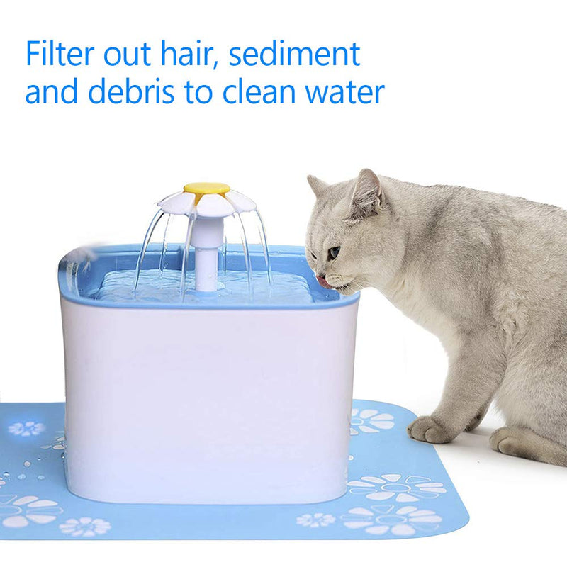[Australia] - Decdeal Cat Water Fountain Filters Replacement Filters with Resin and Active Carbon for Pet Veken Automatic Flower Water Dispenser 8pcs 