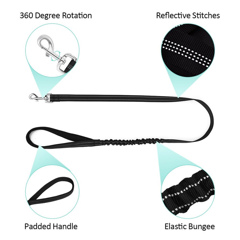 [Australia] - SlowTon No Pull Small Dog Harness and Leash, Heavy Duty Easy for Walk Vest Harness Soft Padded Reflective Adjustable Puppy Harness Anti-Twist Pet Lead Quick Fit for Small Dog Cat Animal XX-Small Black 