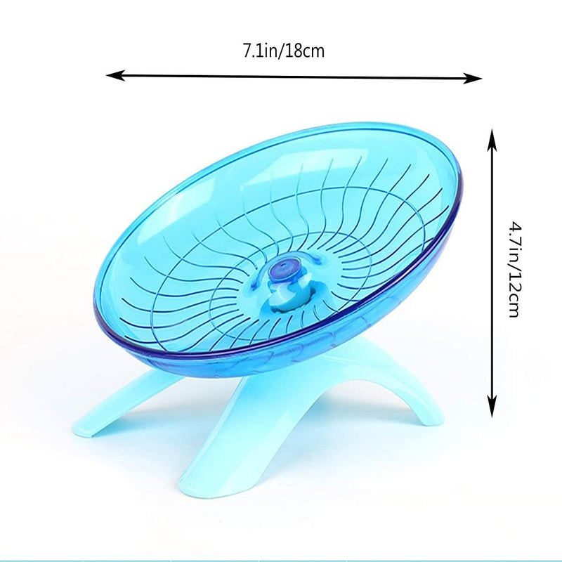 Qielie Hamster Flying Saucer Silent Running Wheel Quiet Hamster Exercise Wheel for Hamsters, Gerbils, Mice, Hedgehog and Other Small Pets blue - PawsPlanet Australia