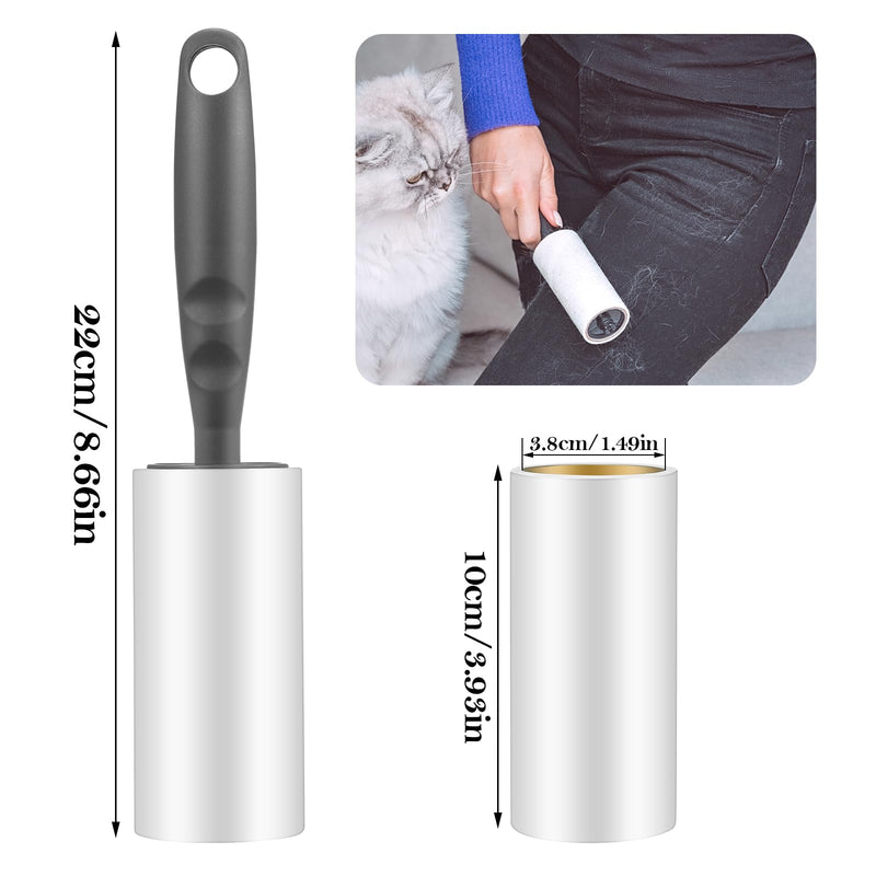 8 rolls of lint roller for clothing, lint roller for animal hair, 480 sheets of self-adhesive paper with 1 dispenser, lint rollers for clothing, sofa, carpet, hair, dust, dog fur, cat fur, bed - PawsPlanet Australia