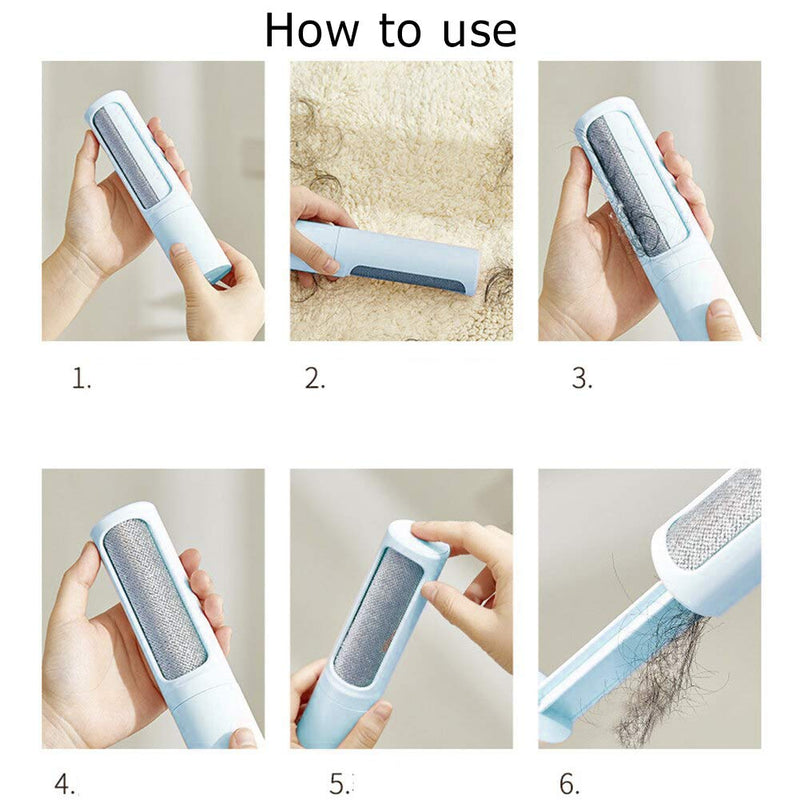 Nado care Pet Hair Remover for Furniture, Reusable, Self-Cleaning, No Adhesive or Sticky Tape Needed, Hair Remover Roller for Dog & Cat, Perfect for Couch, Bed, Clothes and Car Blue - PawsPlanet Australia