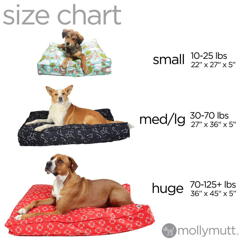 [Australia] - Molly Mutt Indoor/Outdoor Dog Bed Duvet Cover - Durable & Washable - The Iron Sea, Medium/Large 