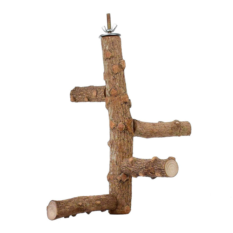 DEDC Natural Wood Bird Perch Set, Parrot Stand Wood Perches Paw Grinding Stick, Natural Wood Stand Platform Chew Toy for Finches, Canaries, Budgies and More Small Size Birds. - PawsPlanet Australia