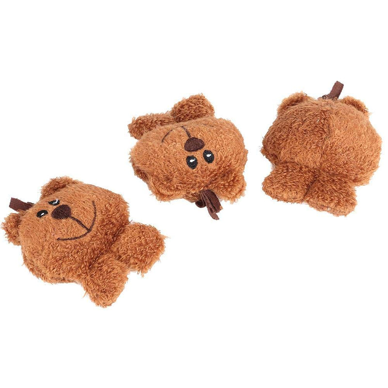 3Pcs Catnip Plush Toy Little Bear Shape Cat Chew Toys Interactive Pet Catnip Teeth Cleaning Toys Christmas Toy Gift for Indoor Cats Kitten - PawsPlanet Australia