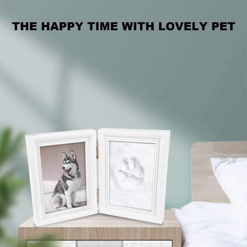 YOYIAG Paw Print Set Dog and Cat, Picture Frame and Paw Print Set, Keepsake Box 3D Paw Print, Cat Gift for Dog Owners Memorial Dog Picture Frame - PawsPlanet Australia