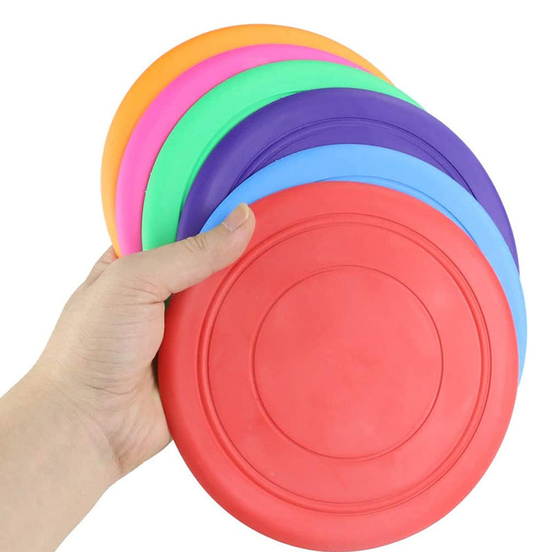 XUBX 7 Pieces Dog Flying Disc, Pet frisbee, Flying Disc Dog Toy, Frisbees for Dogs, Natural Rubber Floating Flying Saucer, Bite resistant Frisbee Training tossing toys pet toy, Training Toys - PawsPlanet Australia