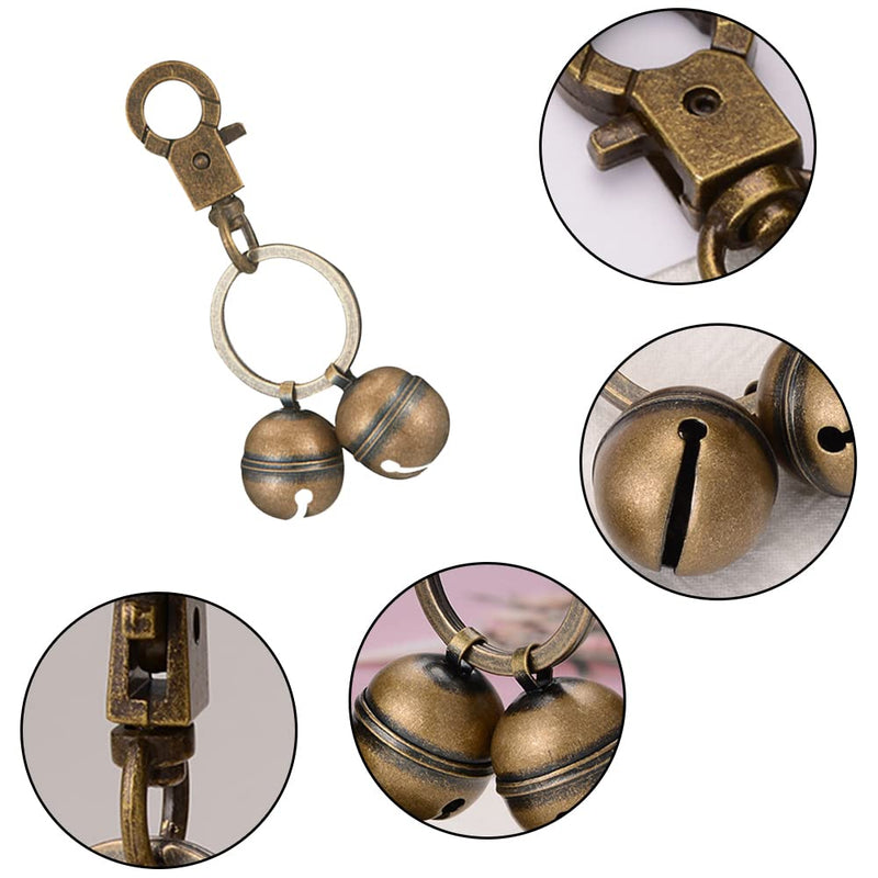 NA 2 Pairs Extra Loud Cat & Dog Bells Durable Brass Bells for Pets Collar Charm Pendant Bells with Clasp Swivel Pet Tracker - PawsPlanet Australia