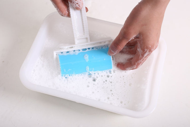 iLifeTech Reusable Sticky Picker Set Cleaner Lint Roller Pet Hair Remover Brush, Blue 4" Medium Set - PawsPlanet Australia