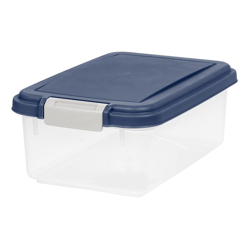IRIS USA Airtight Pet Food Storage Container 12 QT Navy - PawsPlanet Australia