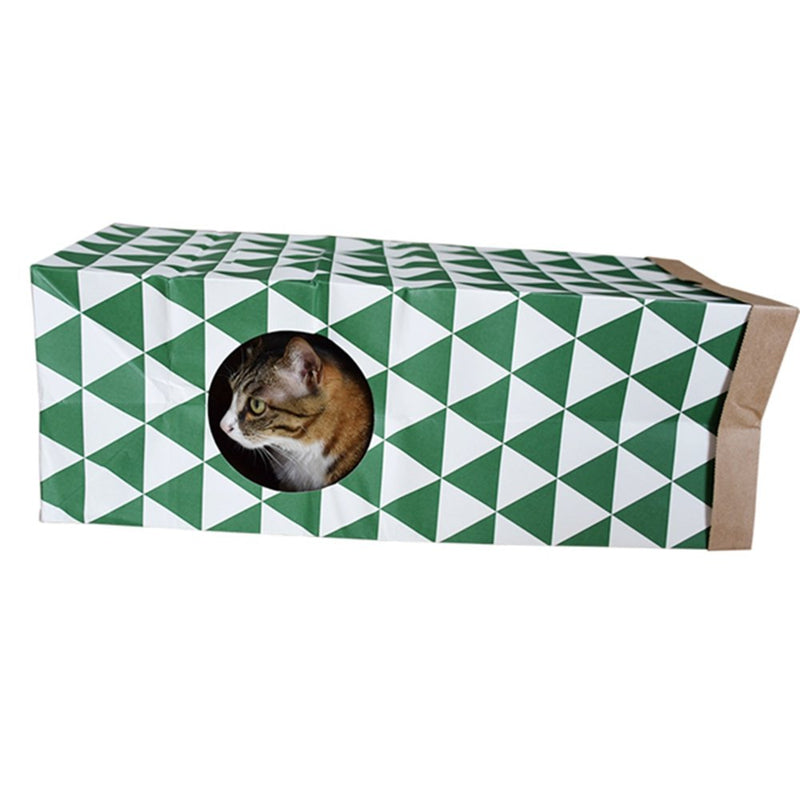 JZMYXA Cat Paper Bag Tunnel Toy Collapsible Tunnel for Rabbits, Kittens, Ferrets, Pet Paper House - PawsPlanet Australia