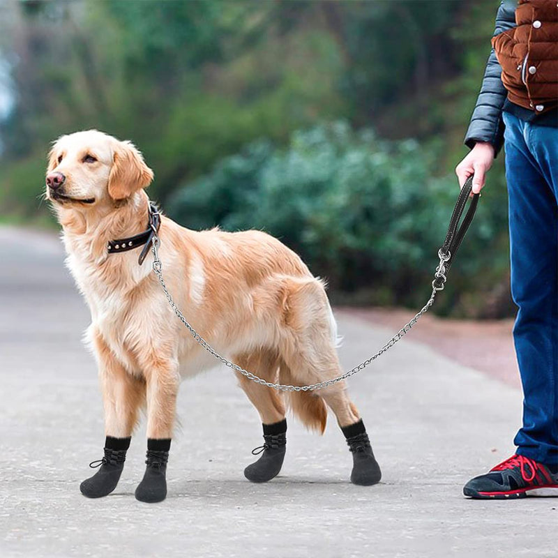 KOOLTAIL Anti-Slip Dog Boots 4 Packs - Adjustable Dog Socks with Shoelace, Waterproof Dog Sock Shoe for All Seasons, Super Durable Pet Paw Protector for Indoor and Outdoor, Medium and Large Dogs - PawsPlanet Australia