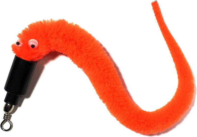 [Australia] - Pet Fit For Life 4 Feather Teaser and Squiggly Worm Exerciser Toy for Cat and Kitten - Interactive Play Wand 