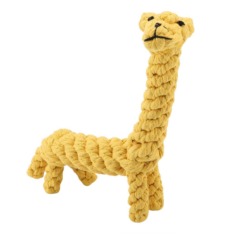 Dog Rope Toys Cute Dog Chew Toy Cotton Rope Bite Resistant Giraffe Design Pet Teeth Cleaning Gifts - PawsPlanet Australia