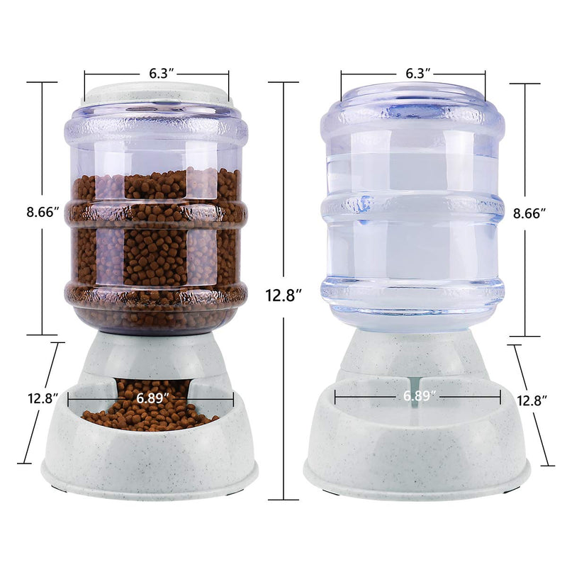 [Australia] - ANKII Pet Feeder Food and Water for Dogs and Cats, Automatic Water Food Dispenser, Natural Gravity Feeding Supplies for Small Large Dog Pets Puppy Kitten Rabbit Bunny 