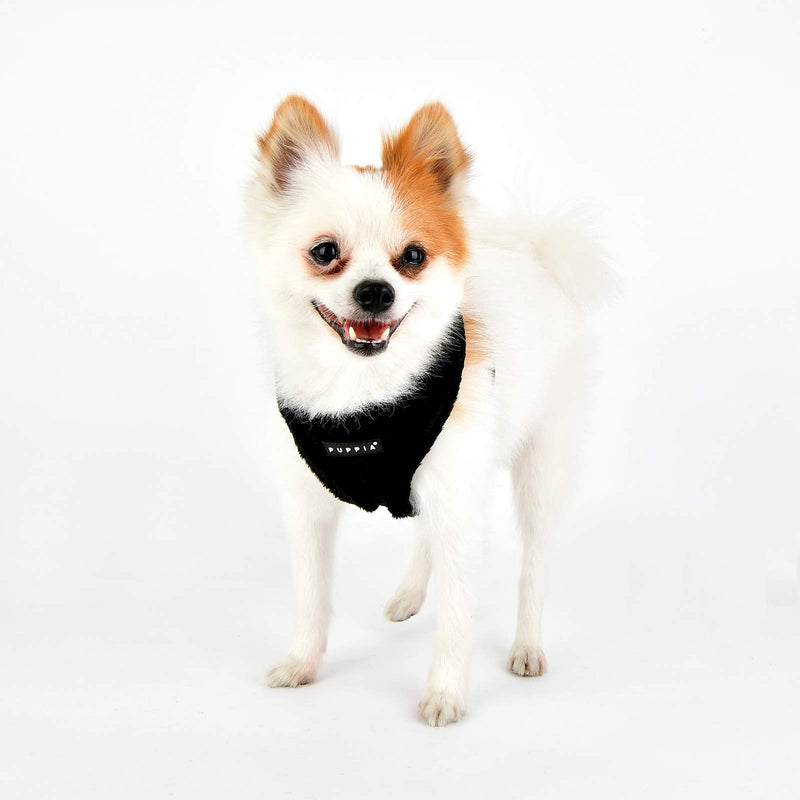 Puppia Terry Harness A/Black/M - PawsPlanet Australia