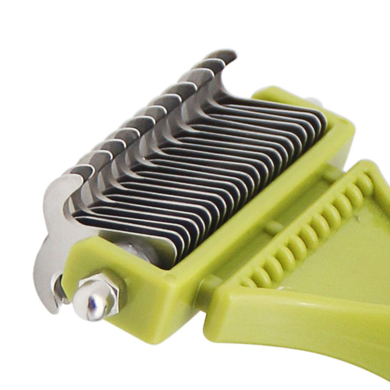 Pet Grooming Brush for Dogs/Cats, Double Sided Hair Removal Tool and Undercoat Rake for removing loose undercoat and tangles, reducing shedding by up to 95%, ideal for short to long hair breeds - PawsPlanet Australia