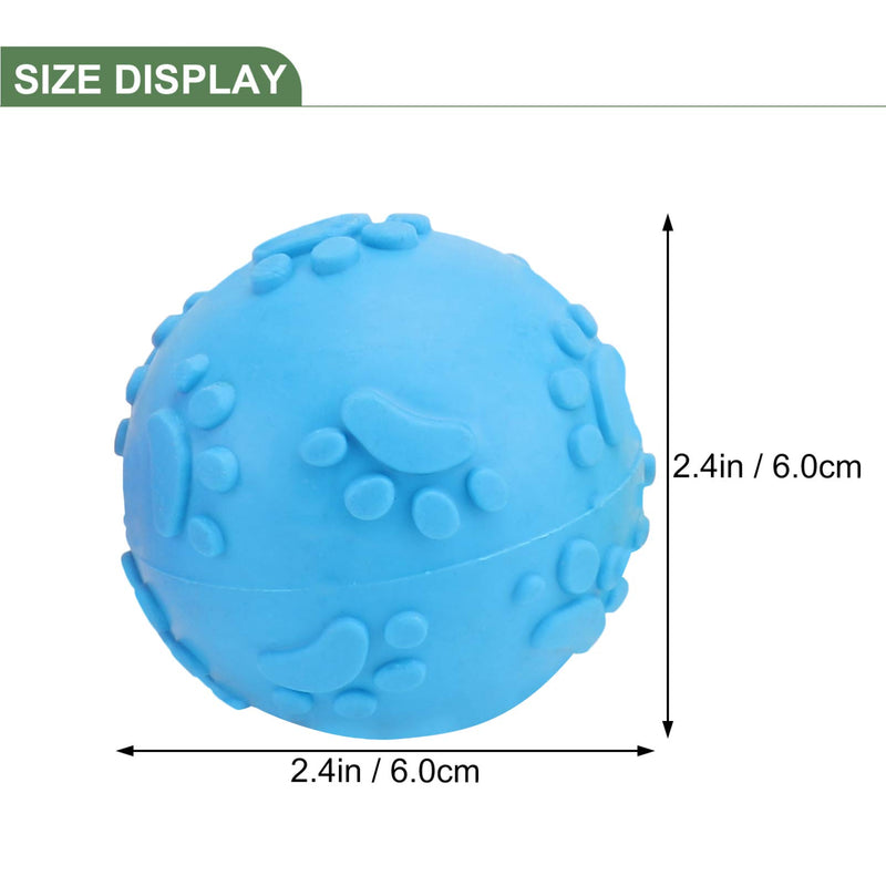 Balacoo Puppy Dog Chew Ball Toys Durable Rubber Teeth Cleaning Squeaky Balls Toy Set for Small Medium Dogs 6Pcs Random Color - PawsPlanet Australia