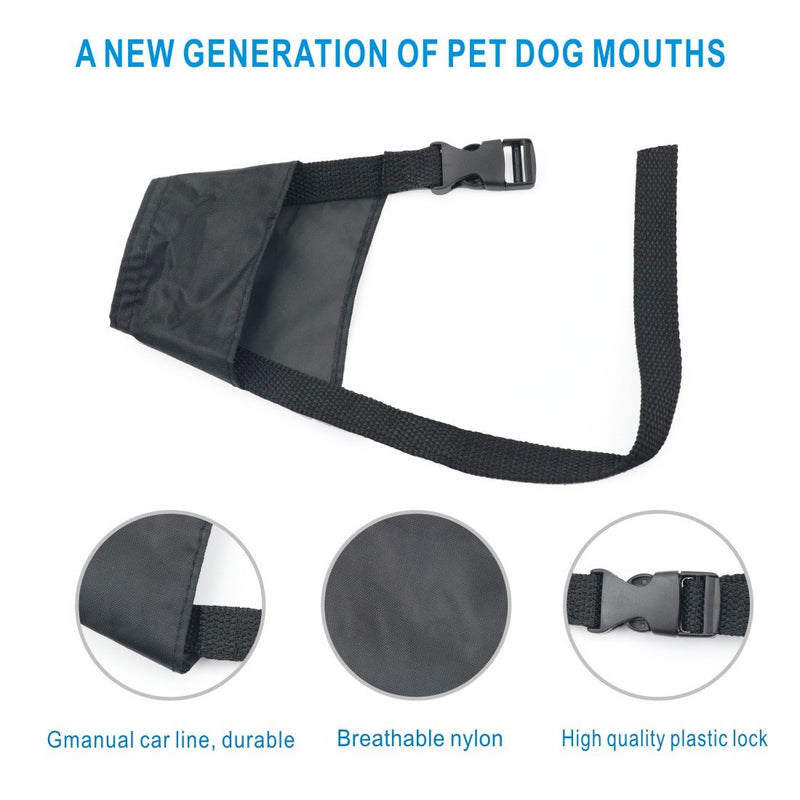 [Australia] - Idepet 1SET Dog Muzzles Suit,5PCS Adjustable Dog Mouth Cover Anti-Biting Barking Muzzles for Small Medium Large Extra Dog Pack of 5 