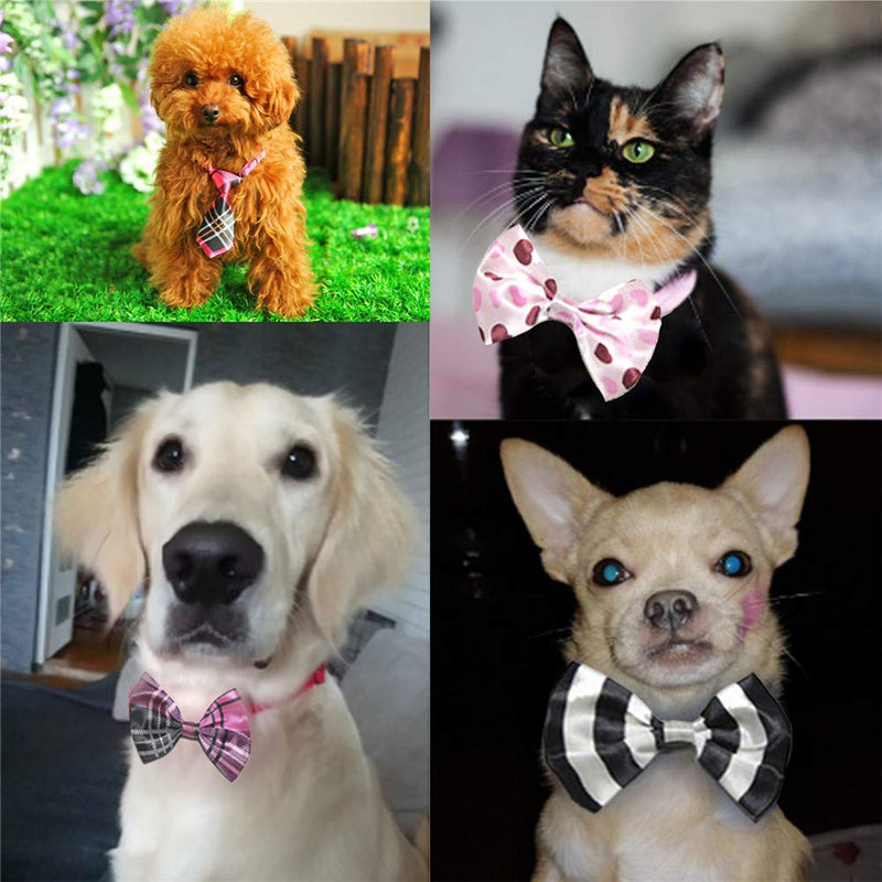 [Australia] - DSSPORT 10 PCS Dog Bow Ties, Cat Bow Ties, Adjustable Pet Bow Ties for Small Medium Dogs and Cats 