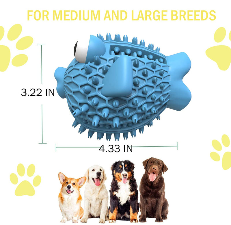 Dog Toys for Aggressive Chewing, Large Medium-Sized Dog Tooth Grinding Toy, Sturdy Dog Squeak Toy, Soothe Dog Anxiety, Natural Rubber, Milk Flavor Clean Teeth Puzzle, Slow Food Dog Toy - PawsPlanet Australia