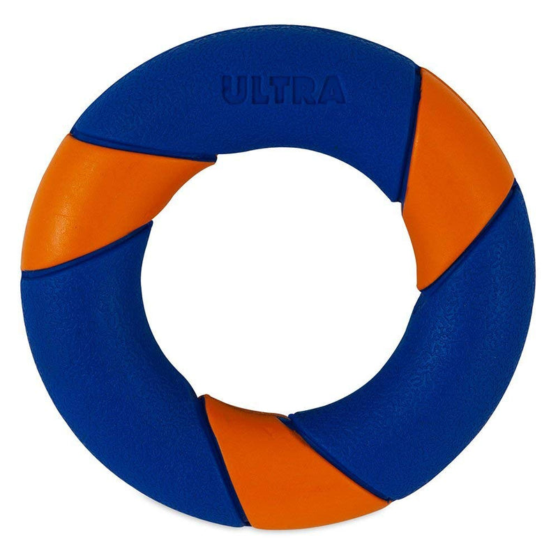 Chuckit! Ultra Squeaker Dog Rubber Ring Erratic Bounce, Zig-Zags & Hops With Squeak Interactive Fetch Play, Blue Squeaker Ring - PawsPlanet Australia