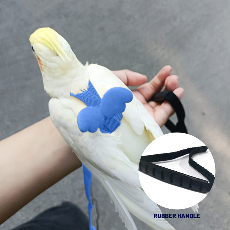 2 metre long adjustable parrot training rope, bird harness for outdoor activities, elastic strap training rope, with 1 bird foot ring. - PawsPlanet Australia