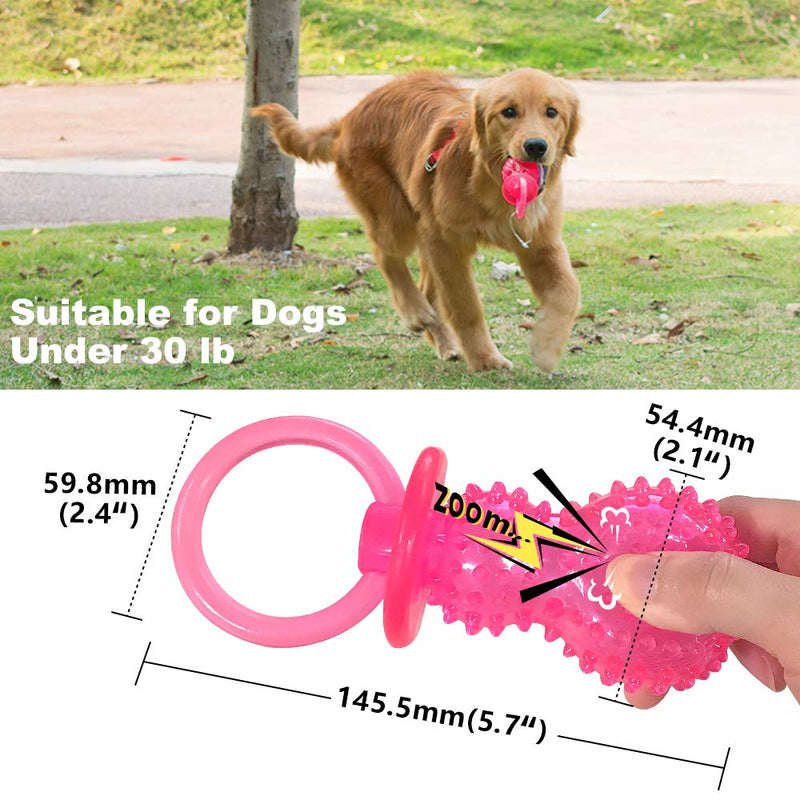 Petper Cw-0087EU Dog Squeaky Toy, Durable Tpr Dog Toy with Massage Particles, Pink - PawsPlanet Australia