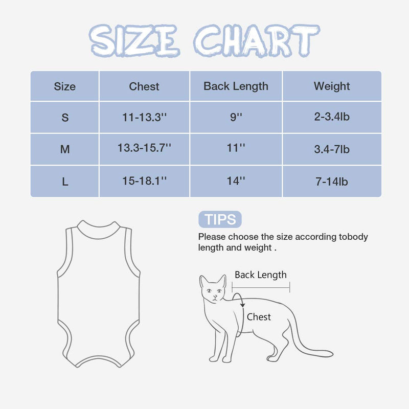 Cat Surgical Recovery Suit Abdominal Wounds or Skin Diseases, E-Collar Alternative,After Surgery Wear, Professional Home Indoor Pets Clothing S(Pack of 1) Blue - PawsPlanet Australia