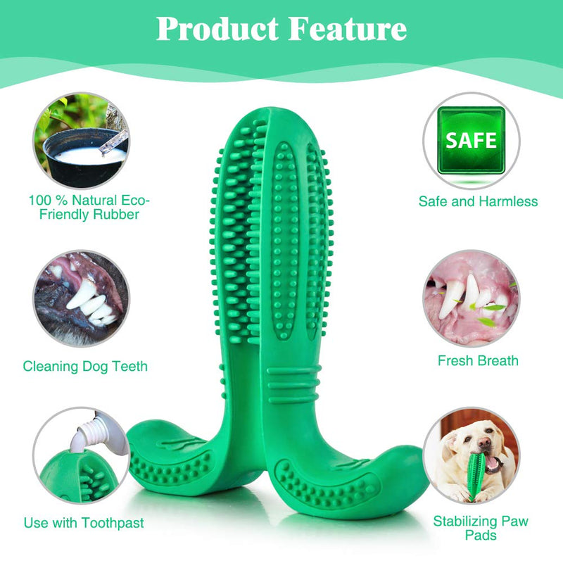 Dog Toothbrush, Dog Chew Toy Indestructible Natural Rubber Teeth Cleaning DIY Stick, Puppy Health Toothbrush Oral Massager for Medium Large Dogs, Puppy Dental Care Brushing Teeth Cleaning - PawsPlanet Australia