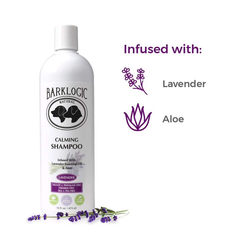 [Australia] - BarkLogic Calming Lavender Dog Shampoo and Conditioner Set | 16 oz with Essential Oils, Hypoallergenic, Plant-Based Gentle Formula for Sensitive Skin 