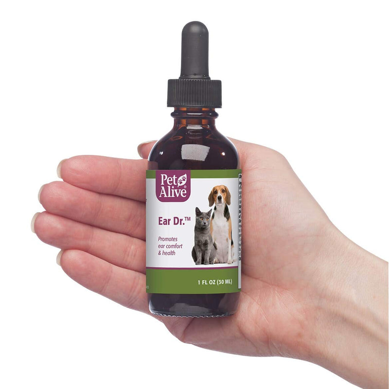 PetAlive Ear Dr. - Natural Ear Drops Promote Ear Comfort and Health in Cats and Dogs - Soothe Ear Discomfort to Reduce Constant Scratching - Keep Pets Ear Canals Clean and Clear - 30 mL - PawsPlanet Australia