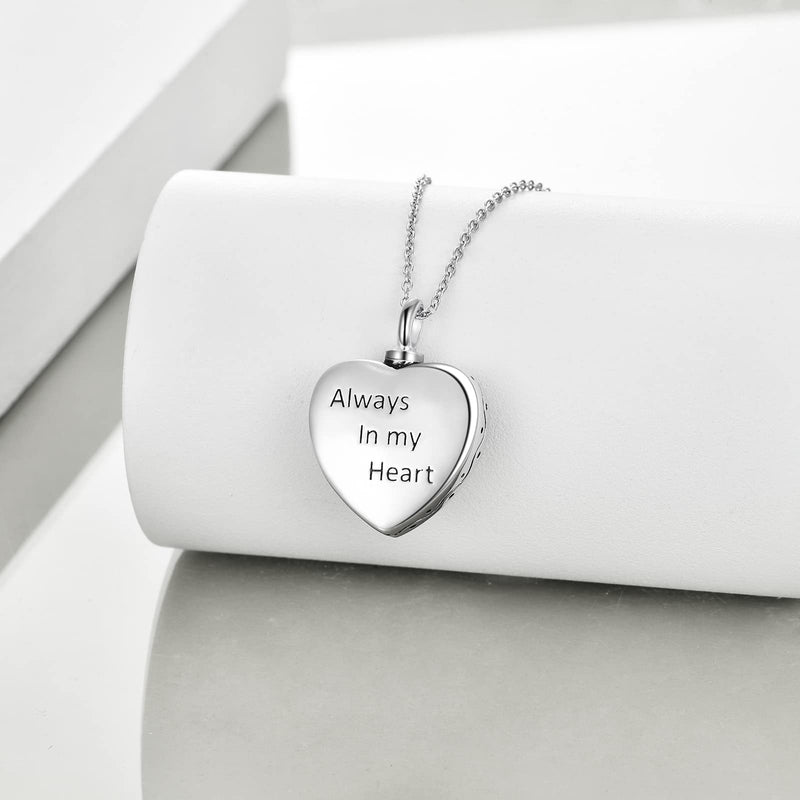 POTOPYY Sterling Silver Dog Urn Necklace for Ashes, Dog Memorial Keepsake Cremation w/Funnel Filler Memorial Jewelry Gifts for Women Girls - PawsPlanet Australia