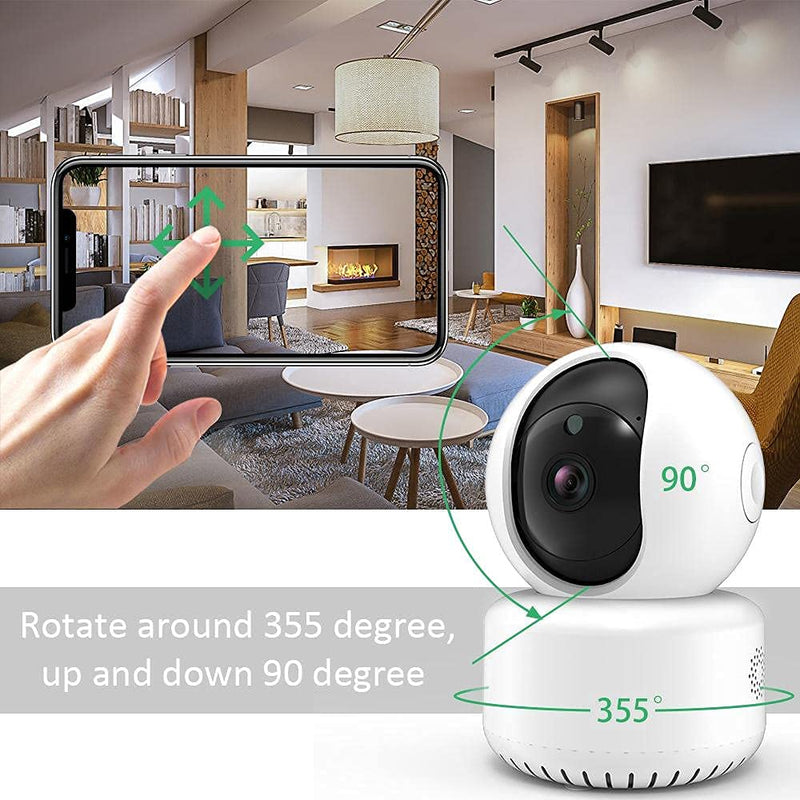 ECOSI Security Camera Indoor, Pet Camera Baby Monitor 1080P FHD WiFi IP Dog Indoor Camera with Night Vision Motion Detection 2-Way Audio Home Surveillance Camera with Phone App for Elder/Puppy - PawsPlanet Australia