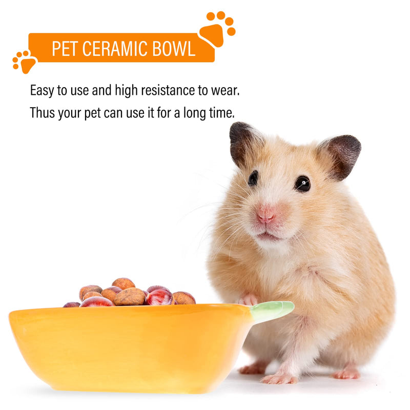 ULTECHNOVO Pet Ceramic Food Bowls for Small Animal Carrot Food Bowl Hamster Food Water Feeding Ceramic Bowl Bowl - PawsPlanet Australia