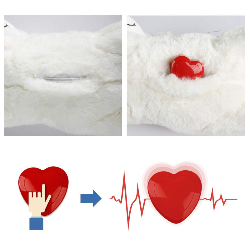 [Australia] - All for Paws Puppy Heart Beat Behavioral Aid Plush Toy, Dog Comfort Sleep Toys White Sheep 