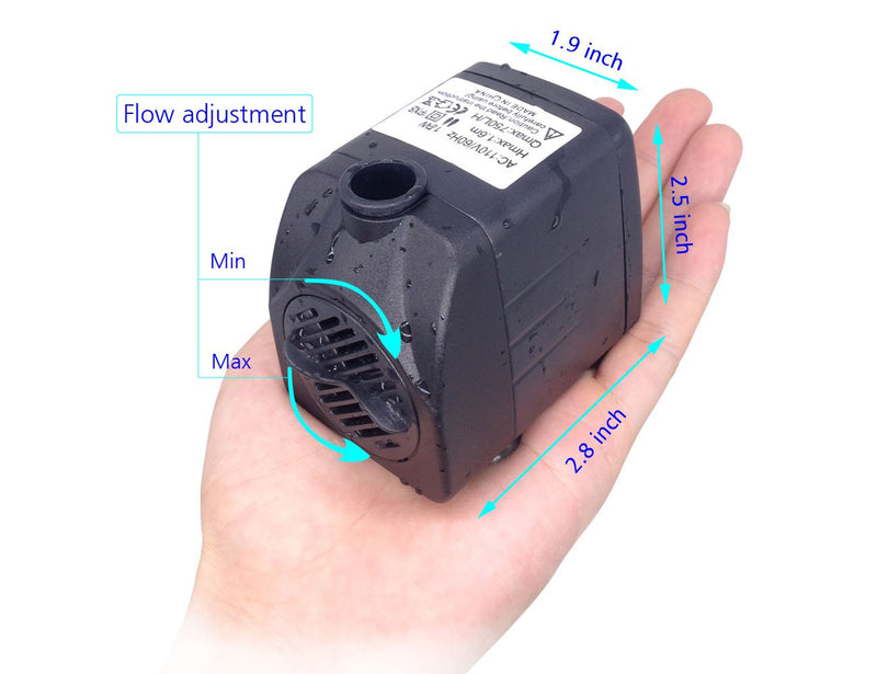 COODIA 15W 200GPH (750L/H)Submersible Pump Fountain with 12 RGB Color led Light Flow Adjustable, for Aquarium Pond Fountain Fish Tank Water Hydroponic - PawsPlanet Australia