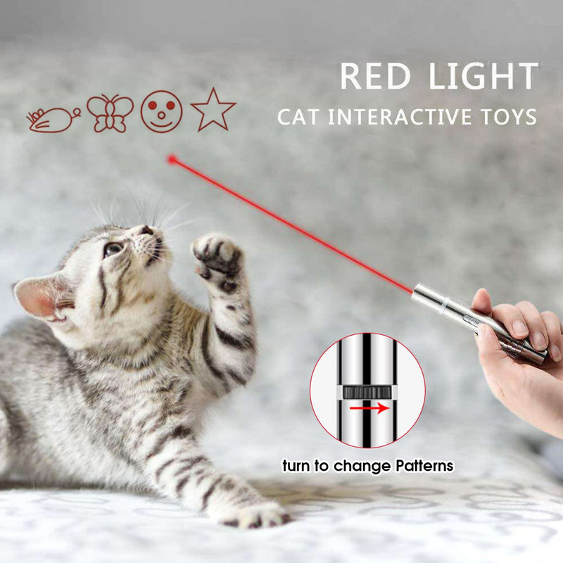 ANDICEQY Cat Laser Toy, 7 Adjustable Patterns Pet Laser Pointer Toys for Indoor Cats Dogs, Long Range 3 Modes Training Exercise Chaser Interactive Toy, USB Recharge - PawsPlanet Australia