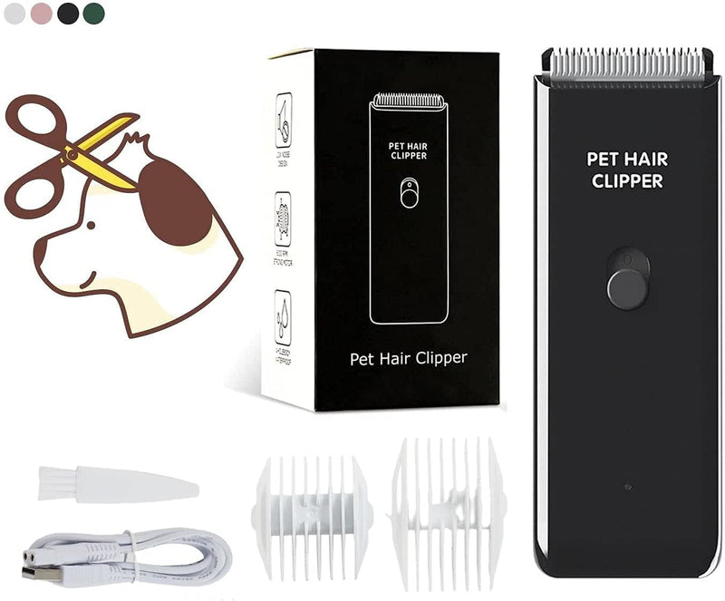 Dog Clippers Pet Grooming Kit Low Noise Shaver Portable Electric USB Rechargeable Cordless Trimmer for Dogs,Cats and Other Pets, Black - PawsPlanet Australia