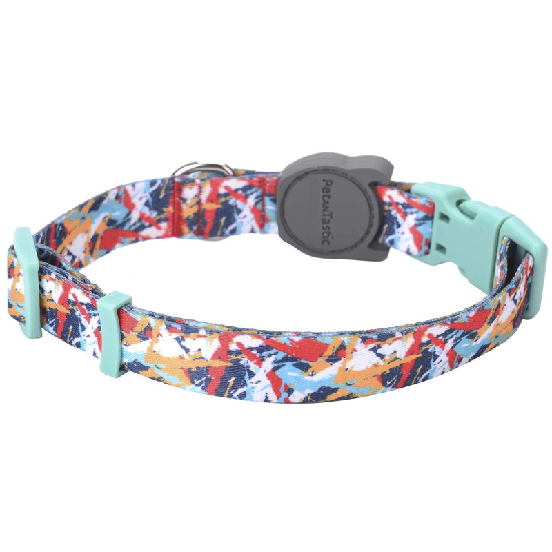 [Australia] - PetANTastic Best Adjustable Dog Collar Durable Soft & Heavy Duty with Fashionable Abstract Design, Outdoor & Indoor use Comfort Dog Collar for Girls, Boys, Puppy, Adults Smudge Small 