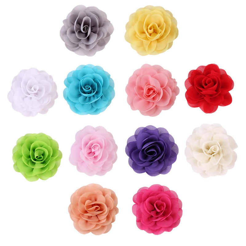 [Australia] - 12PCS Cat Dog Collar Flowers Pet Bow Tie Charm Collars for Puppy Kitten Collar Grooming Accessories 