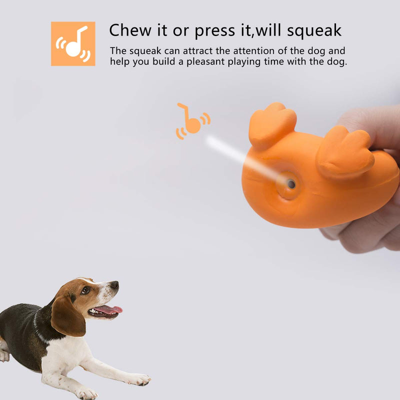 Petper Cw-0073EU Latex Pet Toys for Dog Cat, Squeaky Dog Training Interactive Puppy Play Toys Orange - PawsPlanet Australia