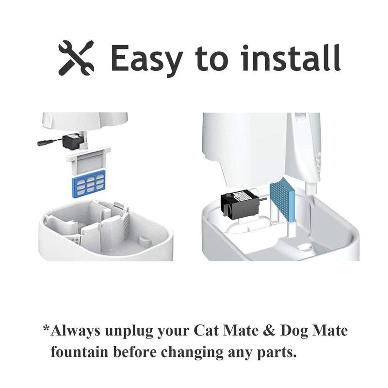 It's Pure 12 Pack Water Filter Compatible with Cat Dog Fountain Mate Pet Cartridges Filter Replacement - PawsPlanet Australia