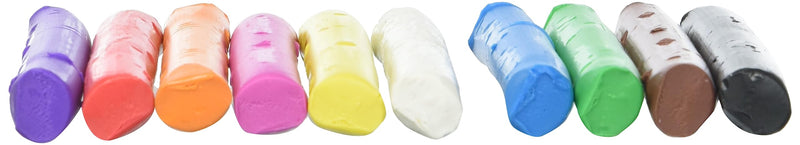 Oxford Plasticine / Playdough / Children's Playdough / Soft Playdough 10 Sticks in Cardboard Case, Bright Colors, Extra Large, White, Yellow, Orange, Red, Purple, Navy, Blue, Green, Brown, Black - PawsPlanet Australia